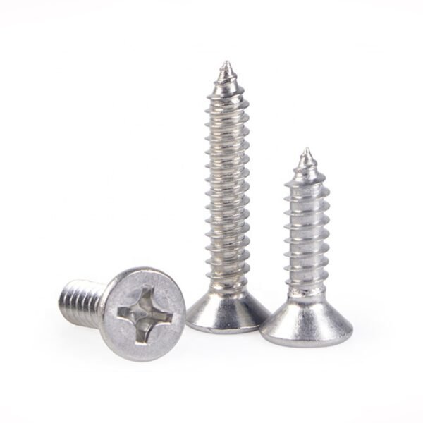 Zinc-Coated Cross CSK Flat Head Self-Tapping Screws GB6561 M3 M4 Sizes 10mm Length Metric System Carbon Steel Self-Tapping Screw