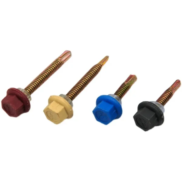 Nylon Head Hexagonal Drilling Tail Self Drilling Self-tapping Screw Dovetail Nail