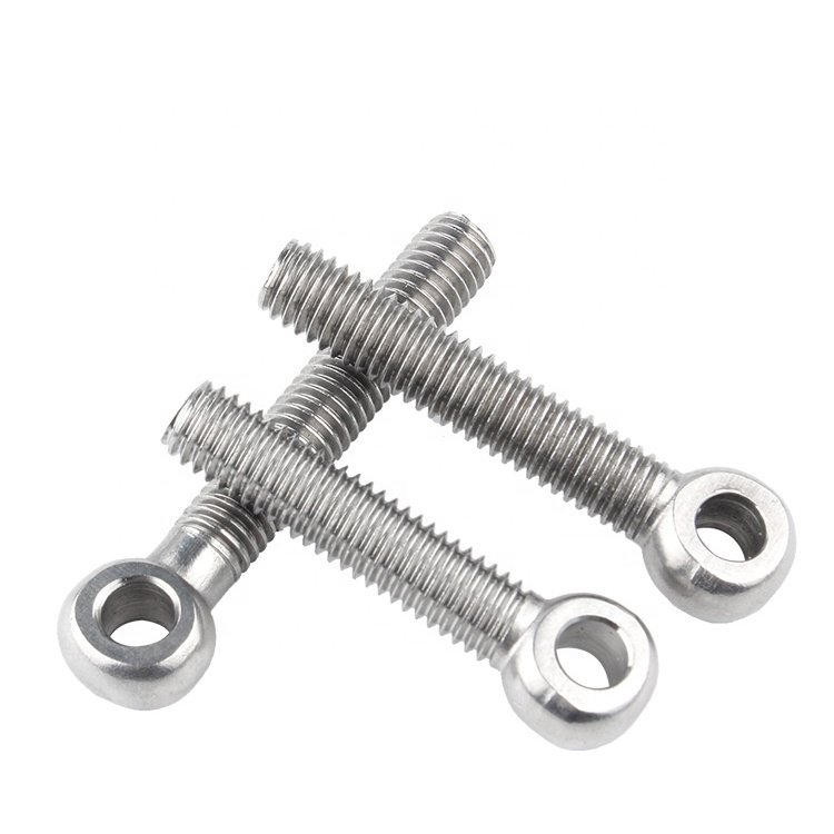 DIN444 GB798 Stainless Steel Thread Eye Bolt 40mm Galvanized Lifting Rod End Eye Bolt for Wood