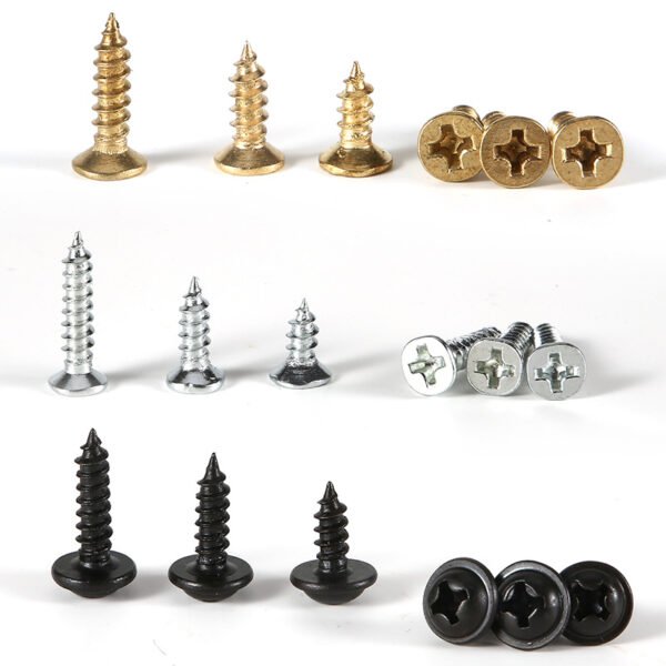 Factory-issued Cross Countersunk Head Tapping Screw Steel Stainless Steel Brass Hardware M3-M8 Thread Available Inch Metric
