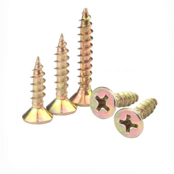 China Din7505a Mushroom Head Half Thread Yellow Zinc Plated Carbon Steel Din 7505 M3 Standard Chipboard Screws