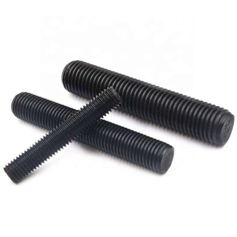 Grade 8 Galvanized Carbon Steel Gi Stud Metric System Threaded Bar with Black Finish Supplier's Stud Threaded Rod
