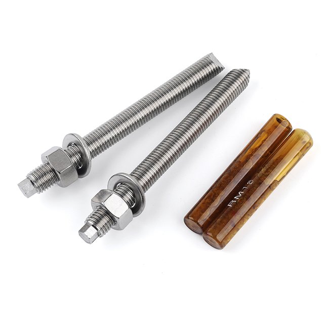 M12*85 Steel Carbon Steel Chemical Anchor for Exterior Decoration Zinc Plated With Galvanized Finish DIN Standard