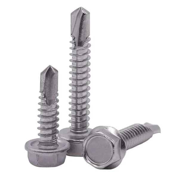 High Quality Wafer Head Hexagonal Self Drill Screws Stainless Steel Carbon Steel Hex Head Steel M8x100 Self Drilling Screw