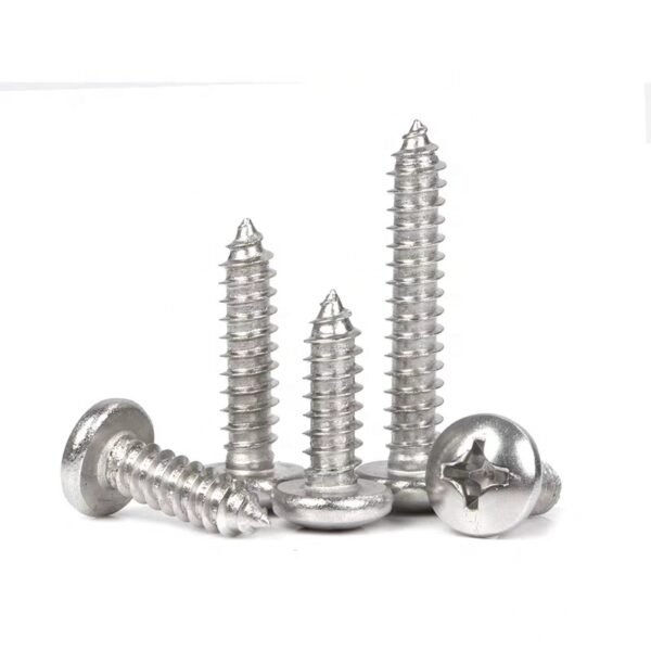 Wholesale 304 SS Stainless Steel Screw DIN7981 Phillips Pan Head Self Tapping for Metal Plastic Titanium Material M3 Binding