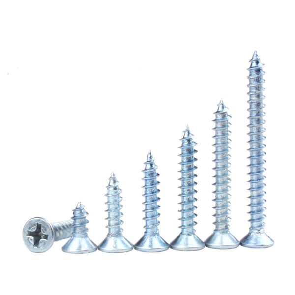 High Strength Self Tapping Fiber Screws Zinc Cross Countersunk Head Wall Board Nails