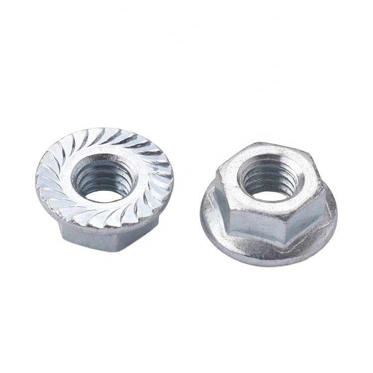 DIN6923 Zinc Plated Half Thread Hexagon Flange Nut Factory Direct Sale Full Thread Nuts