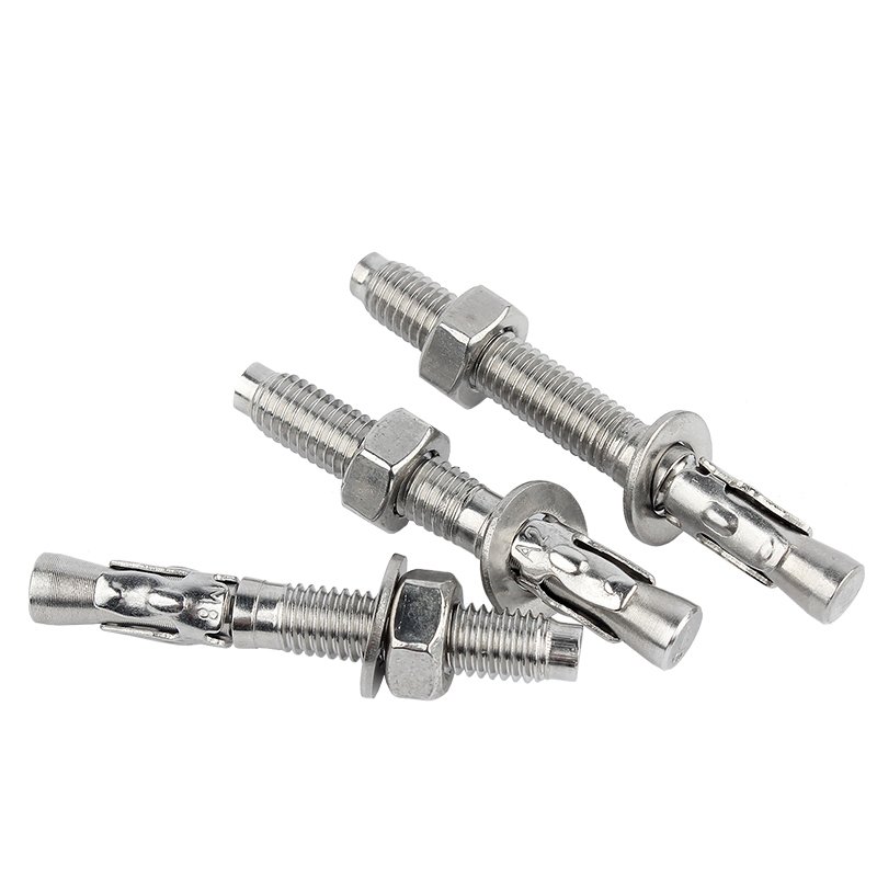 China Factory's Construction Concrete Anchors M6M8M10M12 Steel Wedge Screws with Zinc Surface 1/4 5/16 SHIELD ANCHOR Box Packing